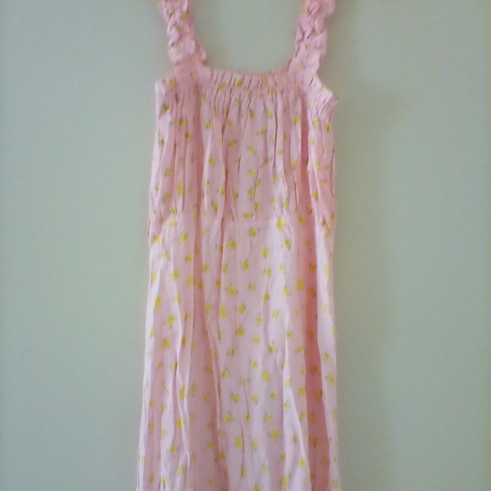 Faithfull the brand pink and yellow floral dress